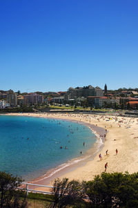 High angle view of beach