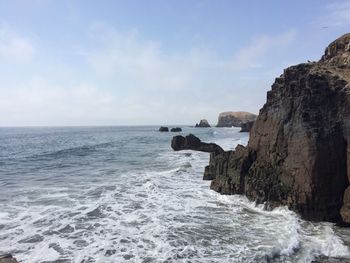 Scenic view of sea against sky