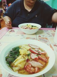 Close-up of food served in plate