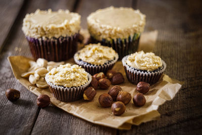 Close-up of cupcakes