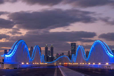 Sunset view of maidan bridge dubai,