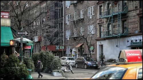 City street with buildings in background