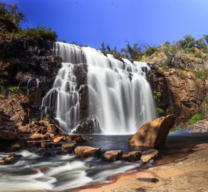 Scenic view of waterfall