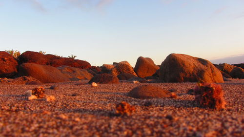 Scenic view of desert against sky