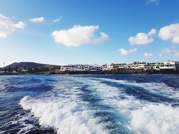 Scenic view of sea against sky