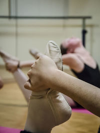 Close-up of hands