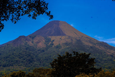 View of volcanic mountain