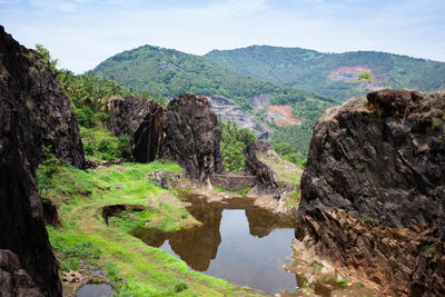 Natural mountain landcape in kerala india