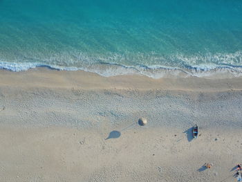 High angle view of beach