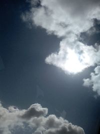 Low angle view of clouds in sky