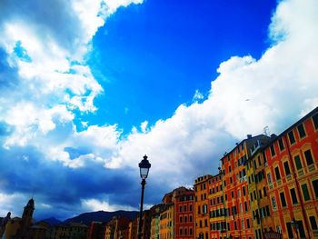 Low angle view of buildings against sky