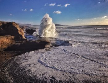 Scenic view of sea against sky