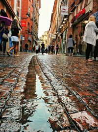 People walking on street