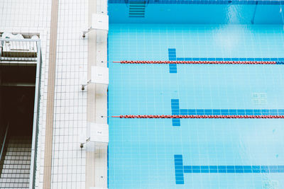 High angle view of swimming pool