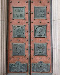 Close-up of wooden door