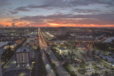 Aerial photography of hallandale beach in florida