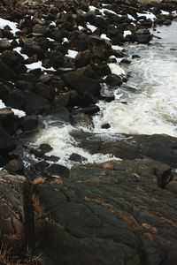 View of rocks at sea shore