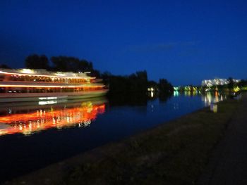 View of illuminated buildings at night