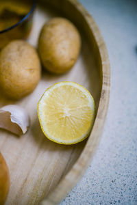 Close-up of oranges on table