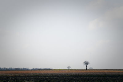 Scenic view of landscape against cloudy sky