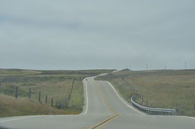 Road passing through country road