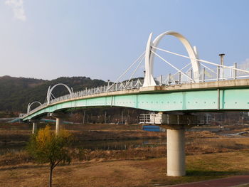View of bridge against clear sky