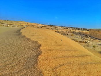 The hill of sand dunes on desert of algeria