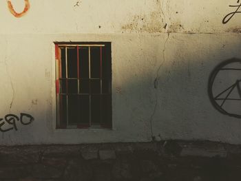 Wall with closed door