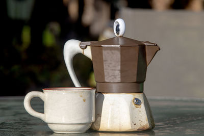 Close-up of coffee on table