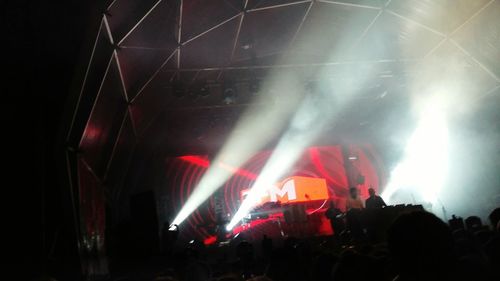People enjoying music concert