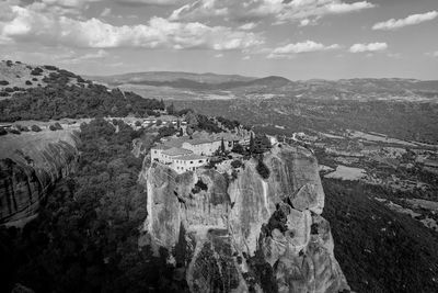 High angle view of landscape against sky