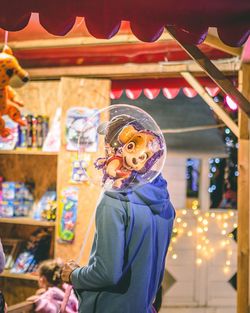 Portrait of people in amusement park