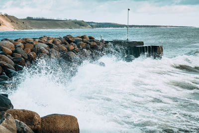 Scenic view of sea against sky