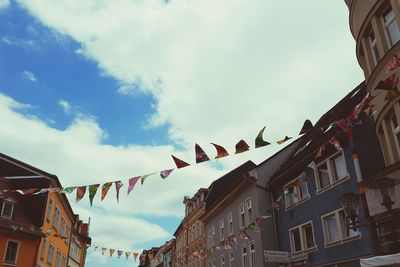 Low angle view of buildings against sky