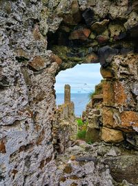 View of old ruins of building