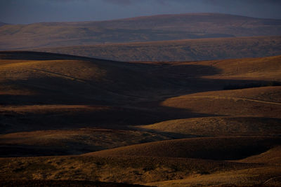 Scenic view of desert against sky