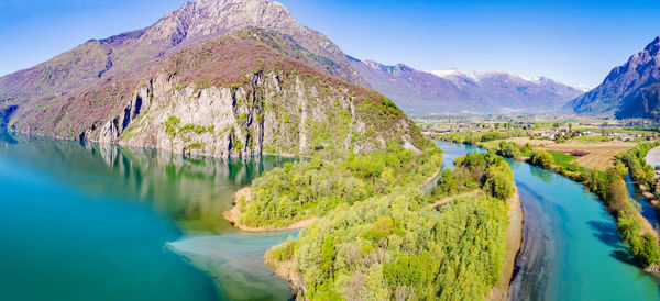 Panoramic view of lake against sky