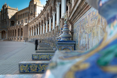 View of building with columns in foreground