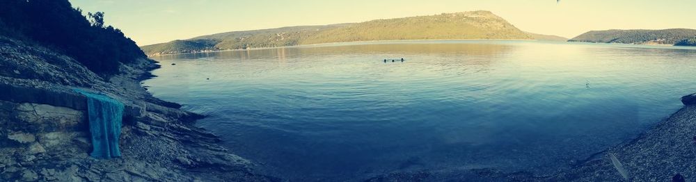 Scenic view of calm lake