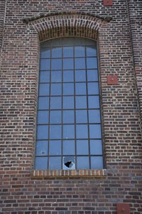 Low angle view of building against clear sky