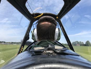 Going flying in a chipmunk aircraft.