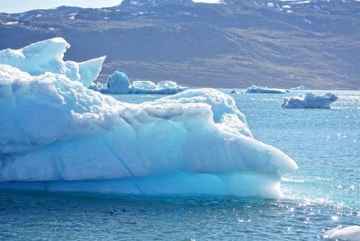 Scenic view of sea during winter