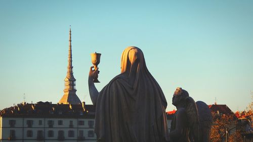 Low angle view of eiffel tower