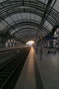 Railroad station platform