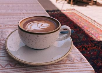 Close-up of coffee on table