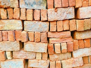 Full frame shot of stone wall