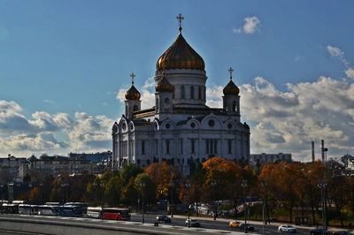 View of church against cloudy sky