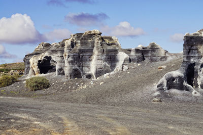 Rock formations on hill