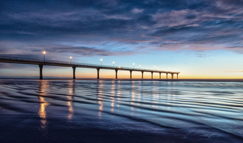 Scenic view of sea against sky at sunset