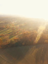 High angle view of landscape against sky